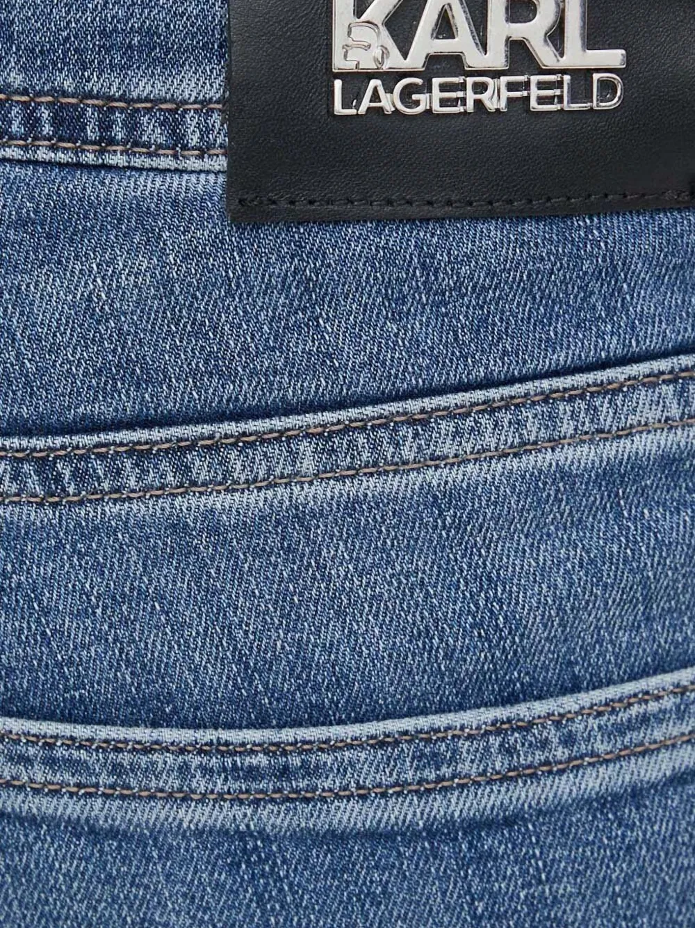 Karl Lagerfeld belt-loop pocket jeans Blauw