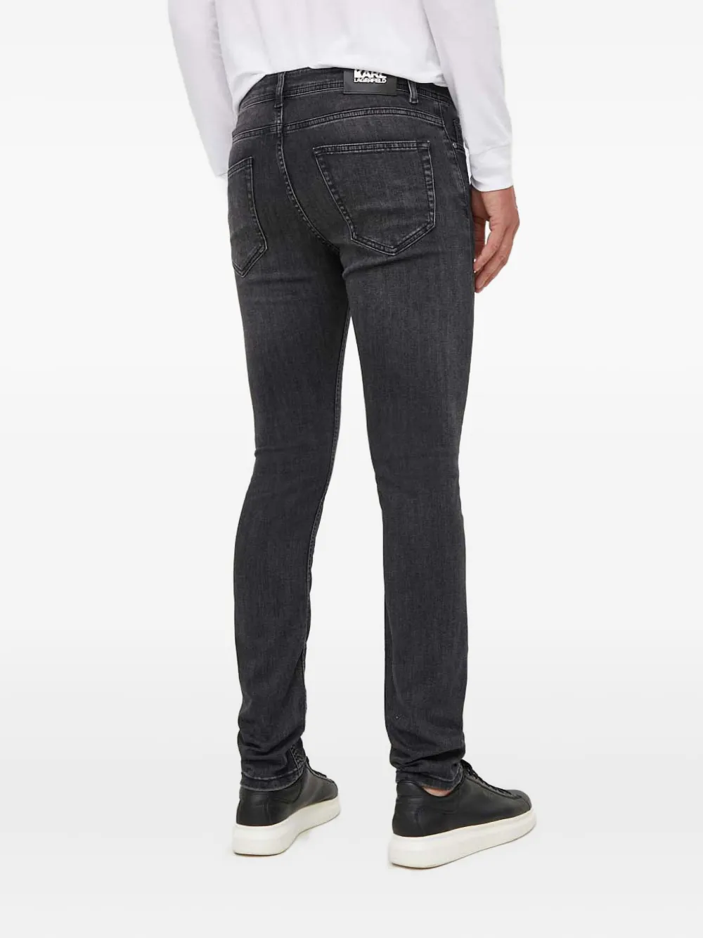 Karl Lagerfeld Jeans met logopatch Zwart