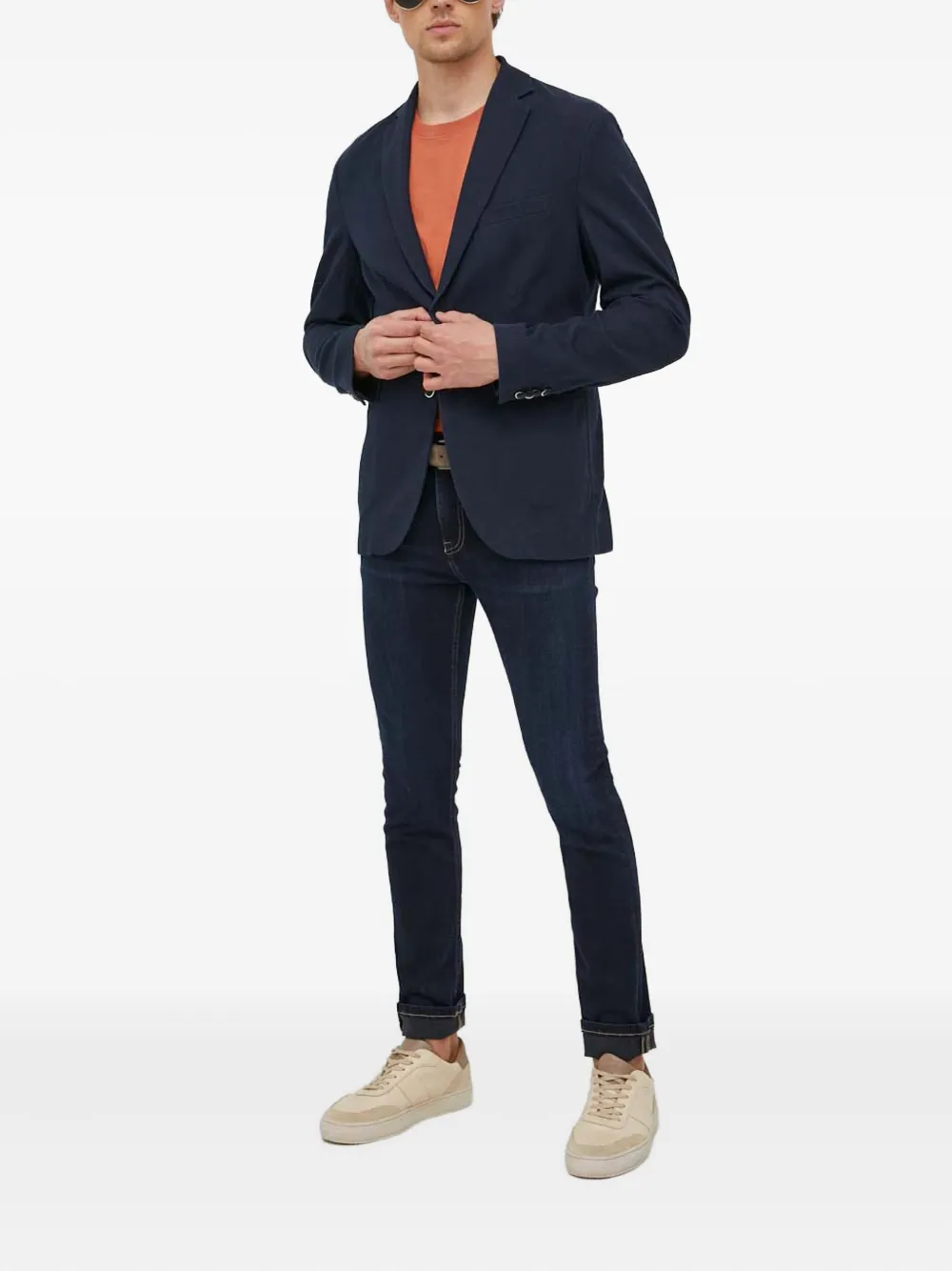 Karl Lagerfeld Jeans met logopatch - Blauw