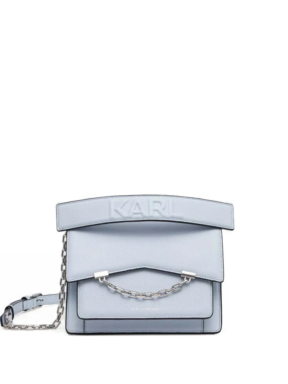 Karl Lagerfeld チェーンディテール ハンドバッグ - ブルー Karl Lagerfeld チェーンディテール ハンドバッグ - ブルー