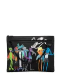 Louis Vuitton Pre-Owned 2020 Virgil Abloh Monogram Taurillon Zoom With Friends A4 Pouch clutch bag - Black