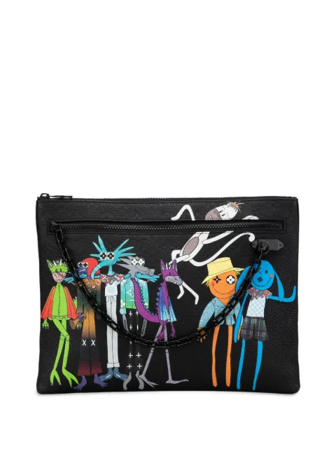 Louis Vuitton Pre-Owned 2020 Virgil Abloh Monogram Taurillon Zoom With Friends A4 Pouch clutch bag