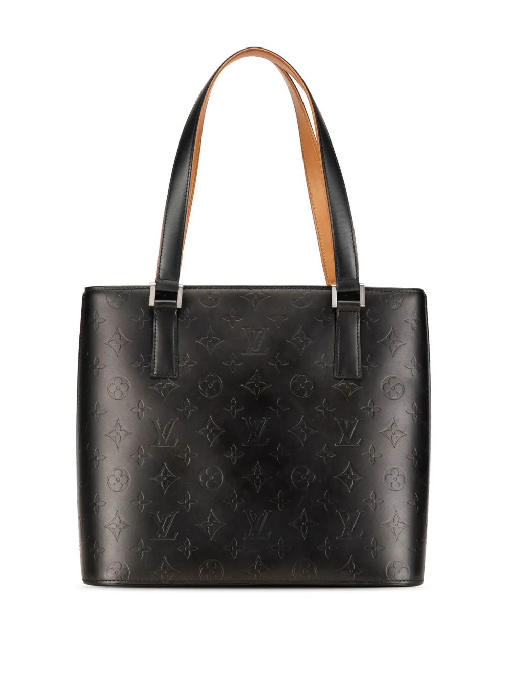 Click to view more detailed imagery on our partner's website Pre-owned Louis Vuitton 2002 Monogram Mat Stockton Tote Bag In Grey