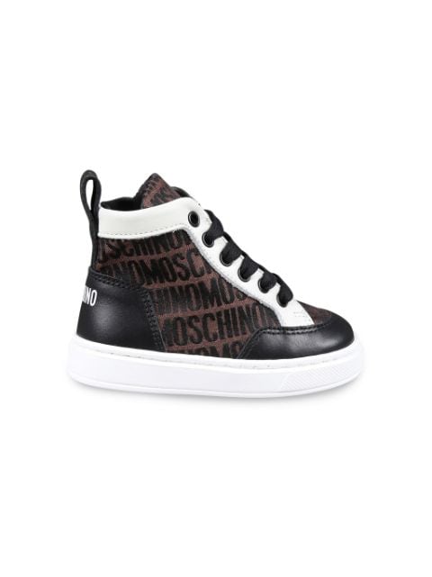 logo-print high-top sneakers