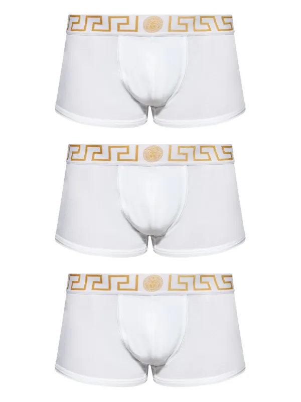 Versace グレカ ボクサーパンツ セット | ホワイト | FARFETCH JP