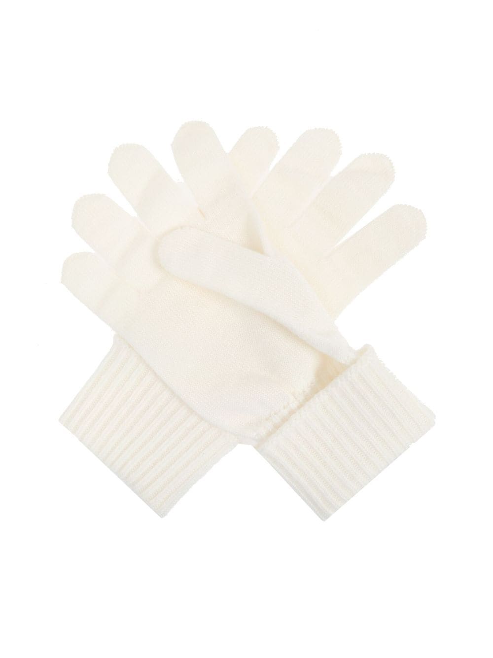 Shop Versace Ribbed Wool Gloves In Neutrals