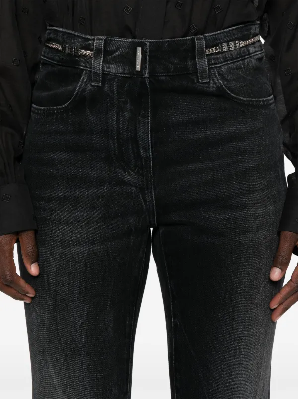Givenchy logo-plaque Bootcut Jeans | Black | FARFETCH