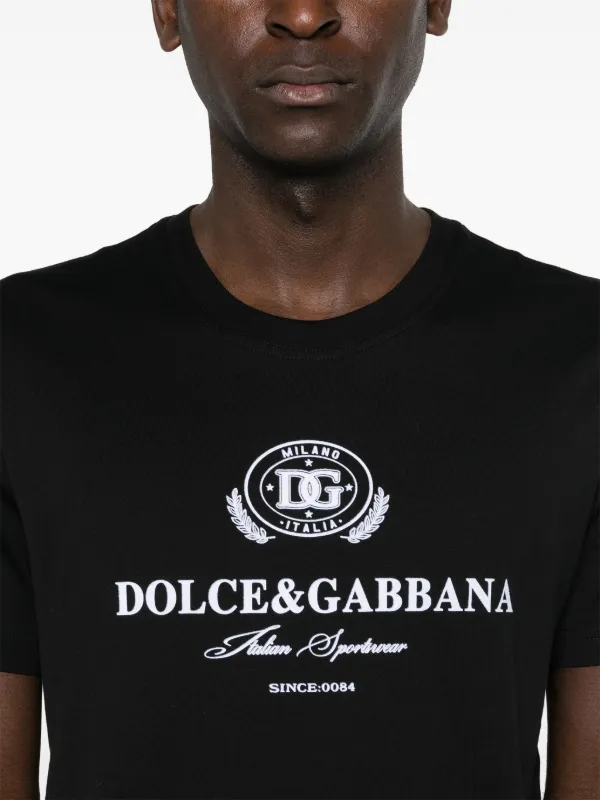 Dolce & Gabbana boy's cotton T-shirt with navy print
