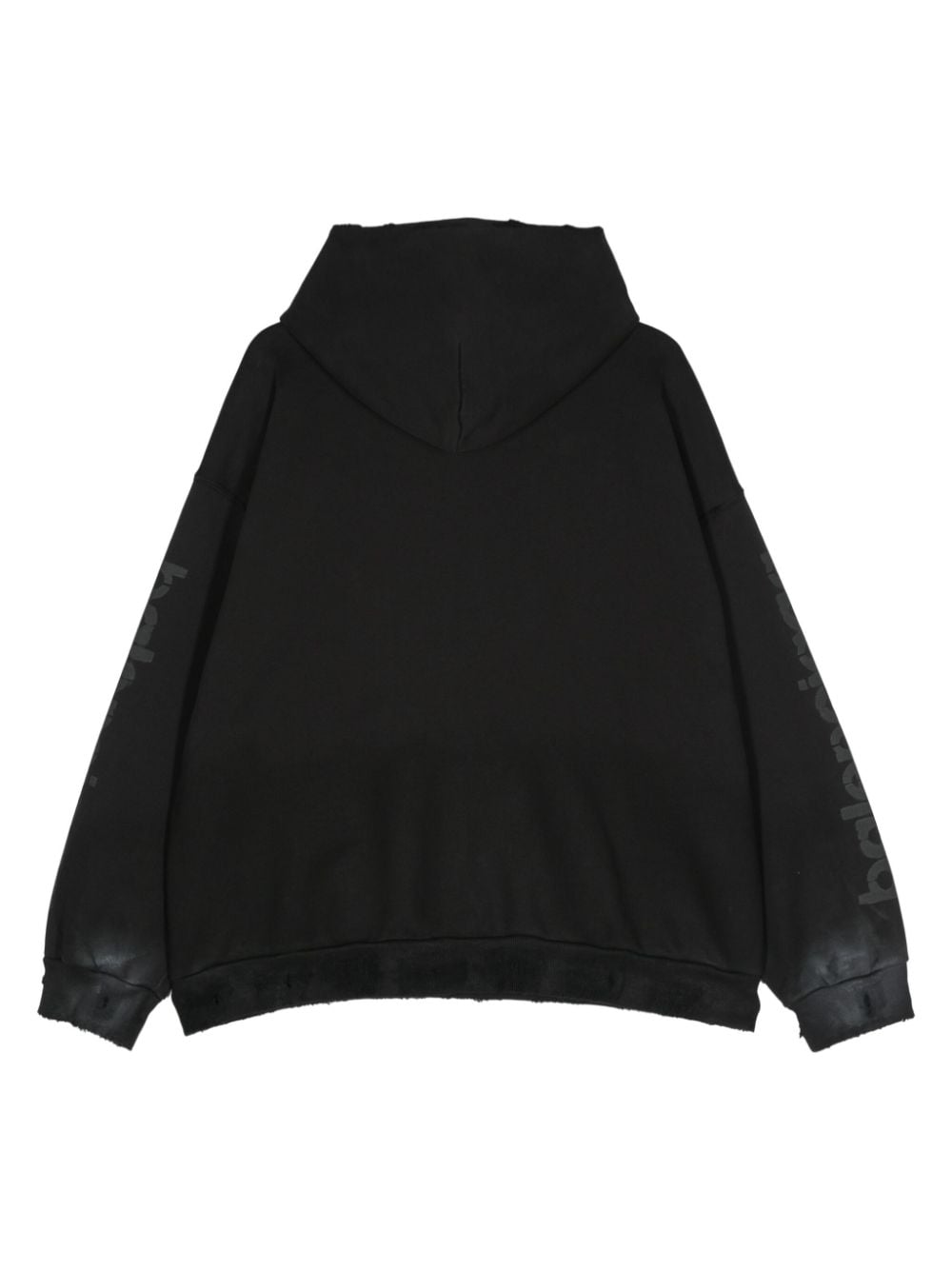 Balenciaga 3B Stencil Cotton Hoodie | Black | FARFETCH