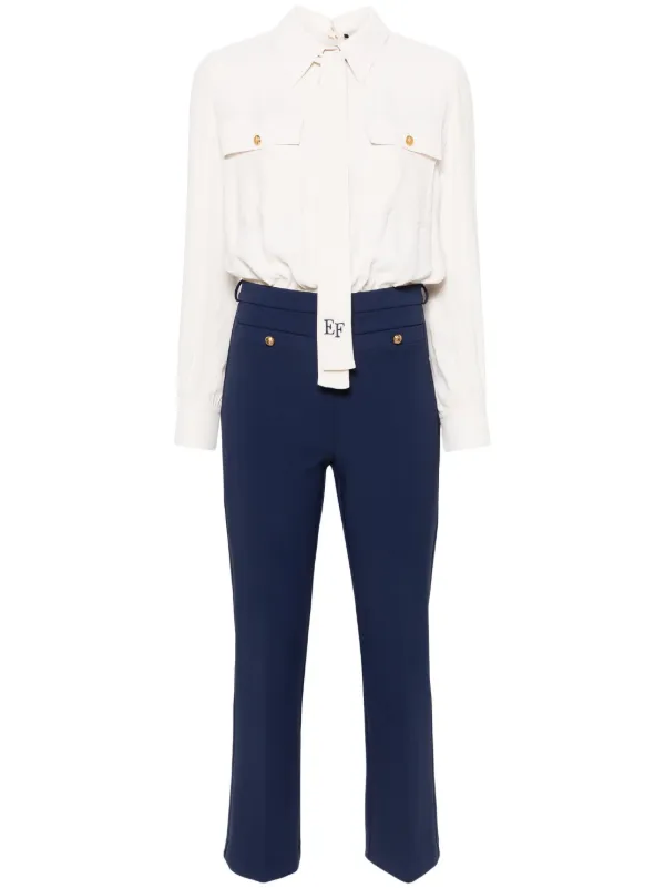 Elisabetta Franchi デタッチャブルクレープ ジャンプスーツ