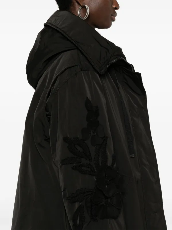 Ermanno Scervino フローラル パデッドジャケット | ブラック 