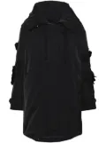 Ermanno Scervino floral-appliqué puffer jacket - Black