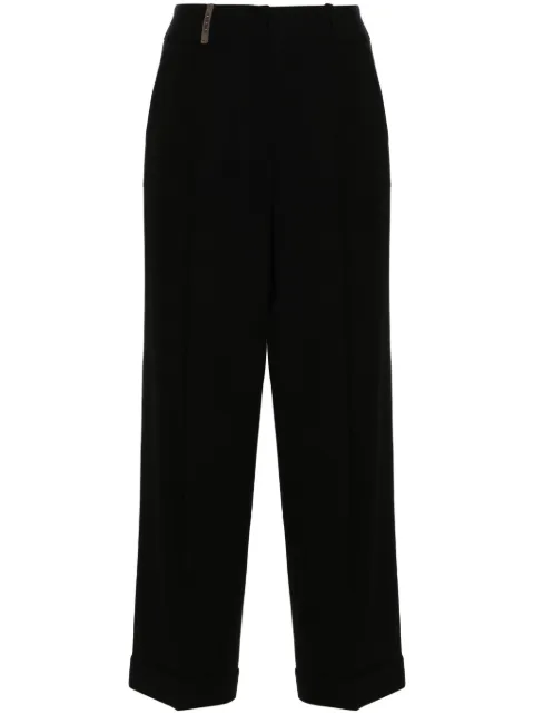 Peserico pleated straight-leg trousers