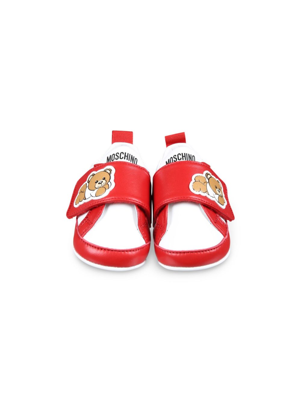 Moschino Kids Teddy Bear leren sneakers Wit