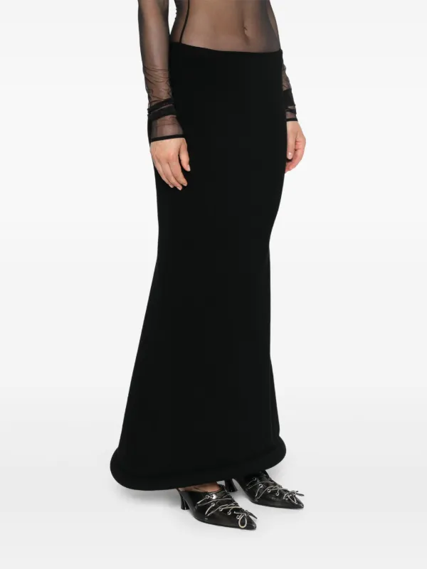Jean Paul Gaultier 3D Knitted Maxi Skirt | Black | FARFETCH