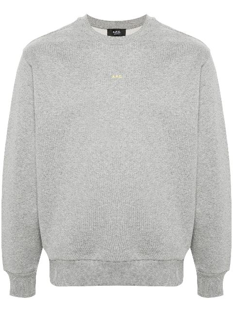 A.P.C. logo-print cotton sweatshirt Men