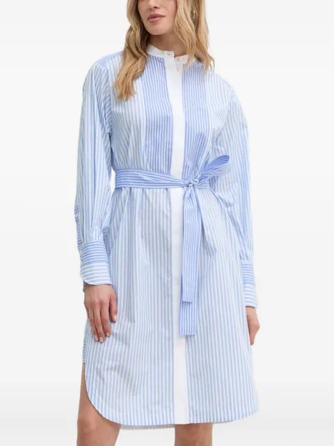 BOSS striped tie-belt shirt dress