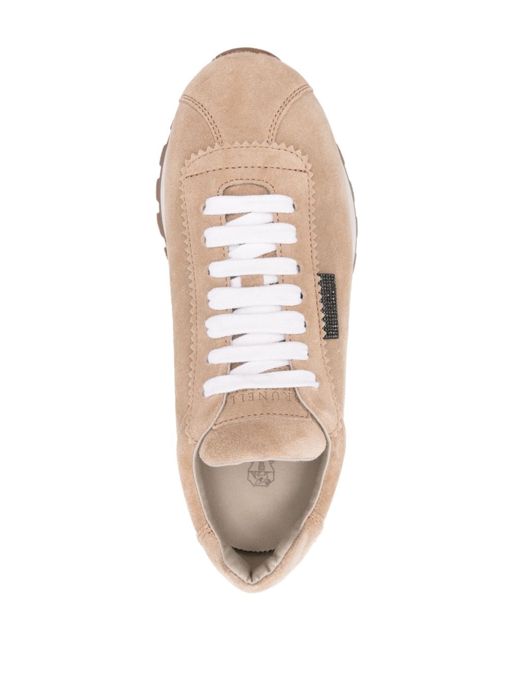 Shop Brunello Cucinelli Suede Lace-up Sneakers In Neutrals