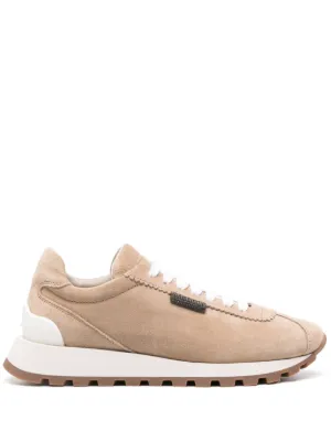 スニーカー BRUNELLO CUCINELLI Women Sneakers MZSFG2110 C9593 Pink Brunello Cucinelli Grey/Sage Green Sneakers in Suede