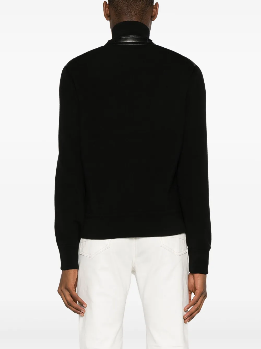 TOM FORD Gebreid jack met gewatteerd vlak NERO