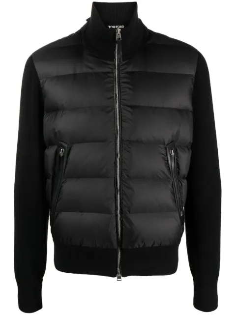 TOM FORD padded-panel knitted jacket