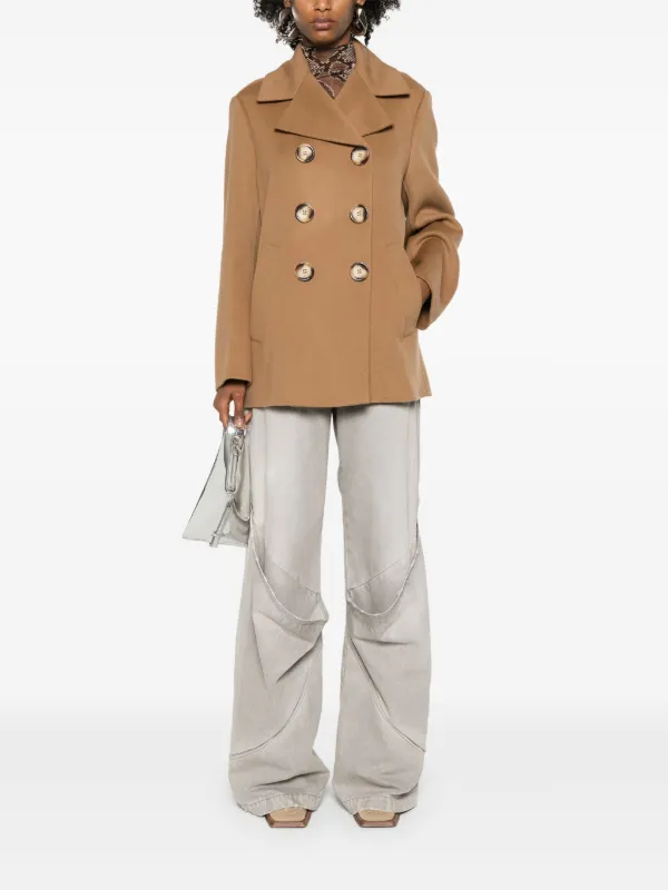 Sportmax Livorno ピーコート | ブラウン | FARFETCH JP