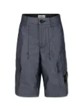 Stone Island Junior Compass patch lightweight shorts - Grey