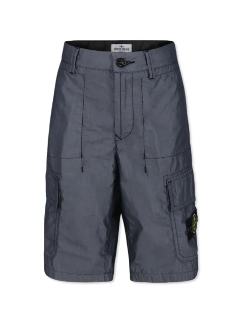 Stone Island Junior shorts ligeros con parche Compass