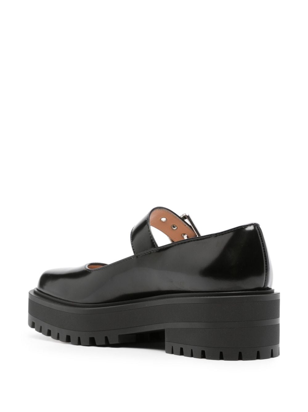 Shop Gianvito Rossi Buckle-fastening Leather Loafers In 黑色