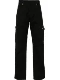 Balmain logo-patch tapered trousers - Black