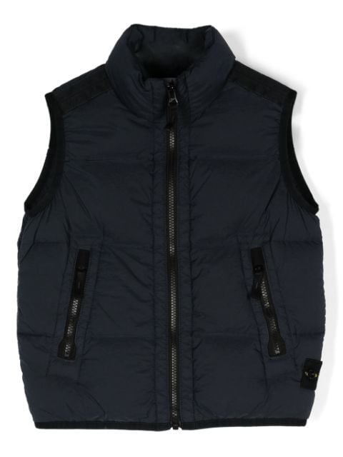 Stone Island Junior Gilet con applicazione Compass