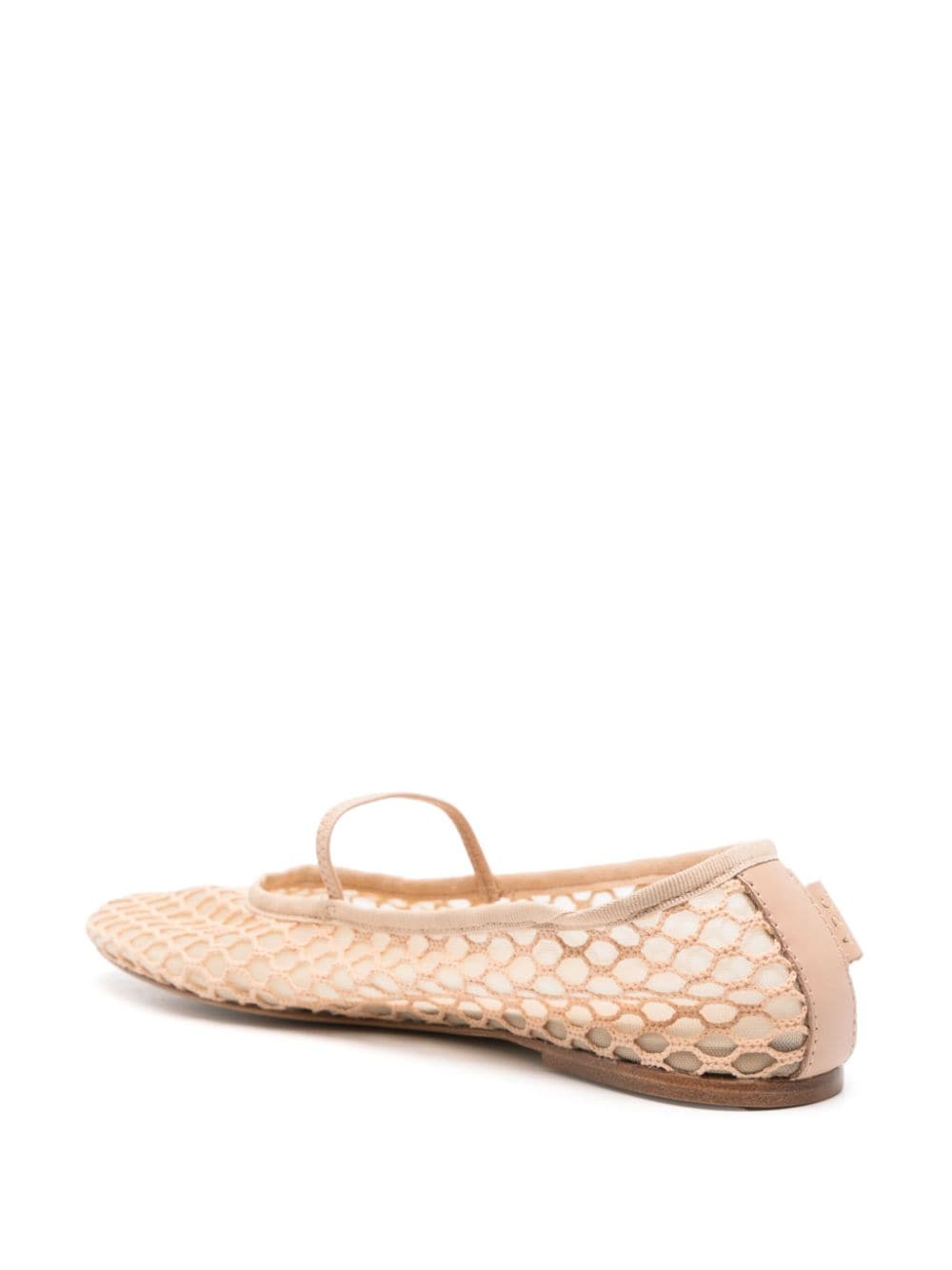 Shop Apc Swan Ballet Flats In Neutrals