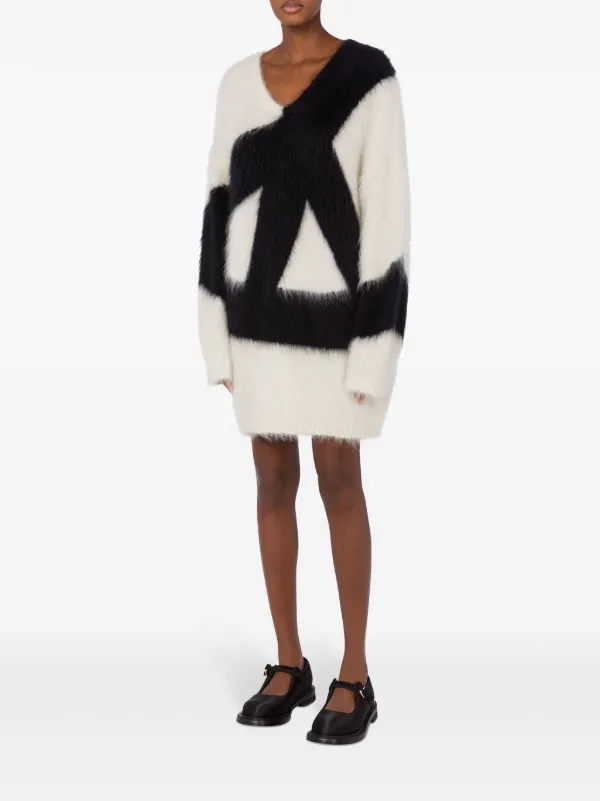Moschino Vネックドレス 04350518 2555 Moschino Vネック ドレス | ニュートラル | FARFETCH JP