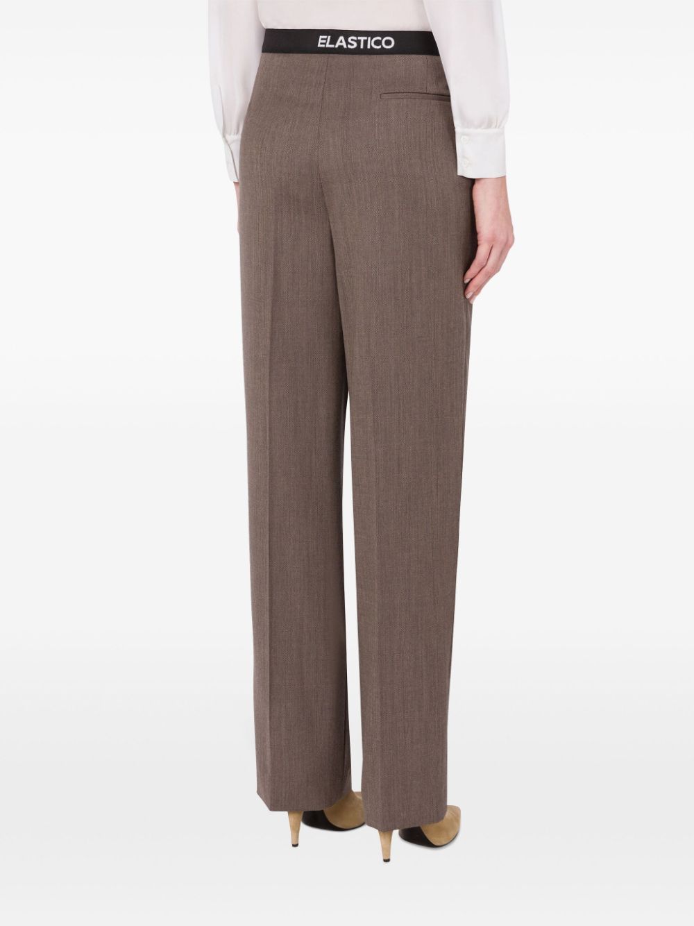 MOSCHINO VIRGIN-WOOL TWILL TROUSERS 