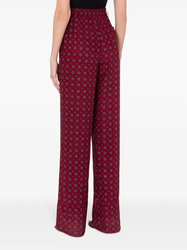 【送料&関税込】Moschino Geometric Printed High Waist Pants Moschino geometric-print Trousers | Red | FARFETCH BH
