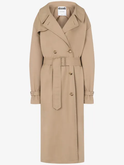 Moschino notched-lapel trench coat 