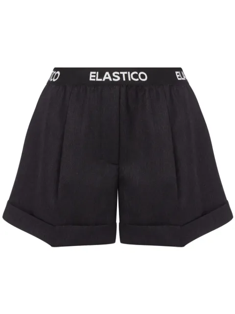 Moschino pleat detailing virgin wool shorts