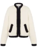 Moschino waffle knit virgin wool blazer - White