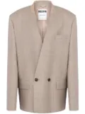 Moschino collarless double-breasted blazer - Neutrals