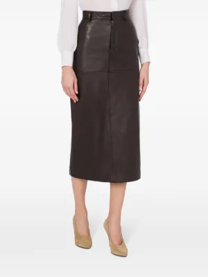 MOSCHINO モスキーノ ブラックレザースカート Moschino（モスキーノ）ウィメンズ スカート - FARFETCH