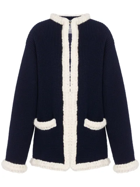 Moschino — waffle knit virgin wool cardigan
