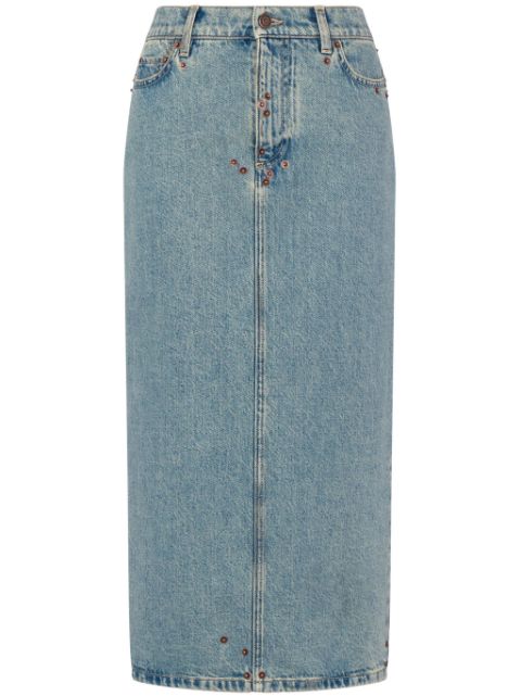 Moschino mid-rise denim skirt