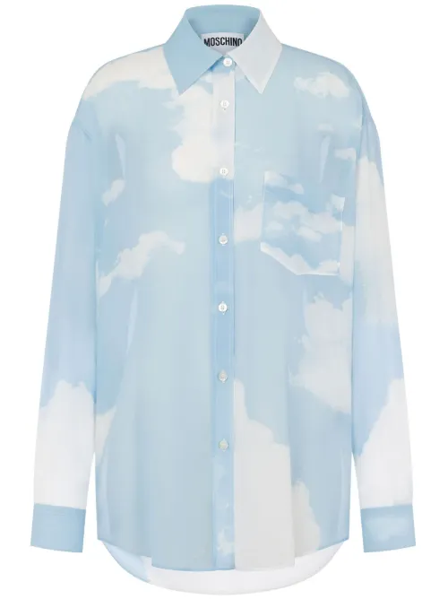 Moschino chemise Sky - Bleu - Moschino - Modalova