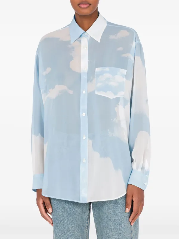 Moschino Transparent Sky Shirt | Blue | FARFETCH