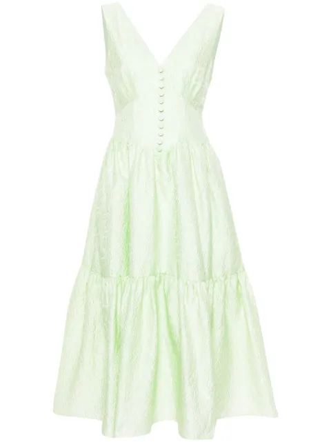 Self-Portrait vestido a capas con efecto brocado