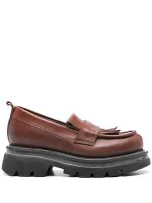 Moma Mocassino レザーローファー | ブラウン | FARFETCH JP