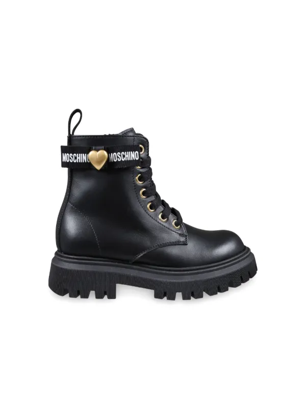 Kids black combat boots hotsell