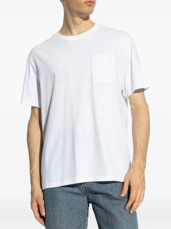 LOEWE ホワイト Tシャツ サイズ L ひろさん専用 LOEWE ロエベ ホワイトTシャツ ブルーロゴ サイズL