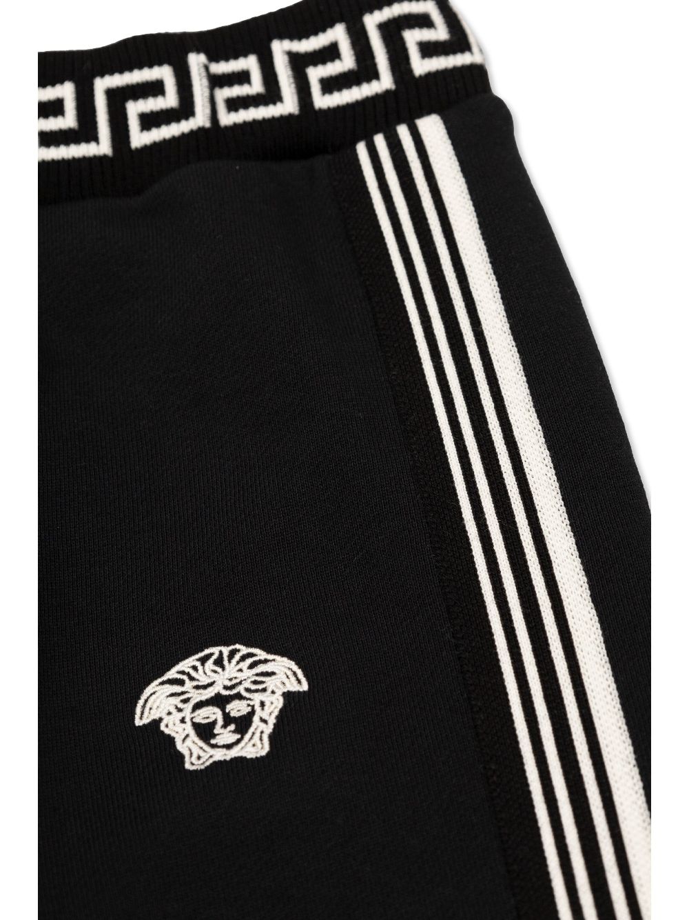 VERSACE LOGO EMBROIDERED TRACKSUIT PANTS 