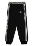 Versace Kids logo embroidered tracksuit pants - Black